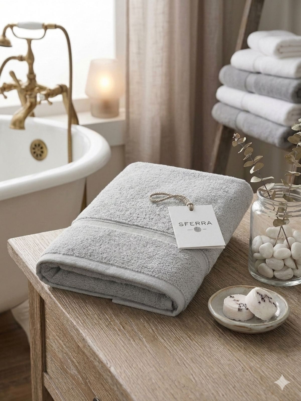 Sferra Bello Cotton Bath Tub Mat 20" X 35" Grey. Original $124. NWT